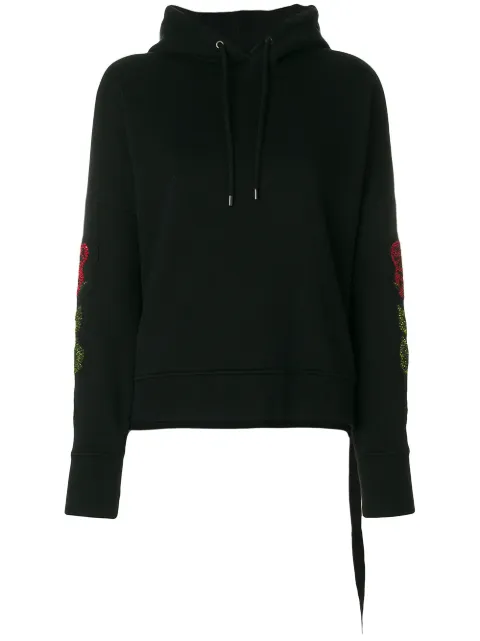 COUNTY OF MILAN sequin embroidered hoodie Black CWBB007F175062791020