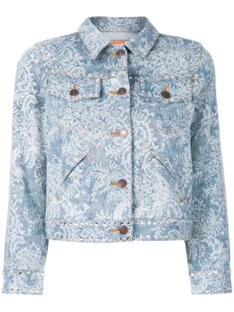 Marc Jacobs Shrunken embellished denim jacket Blue M4006984