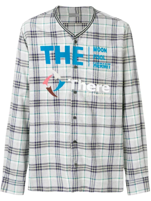 Lanvin printed checked shirt Grey RMSI0194S00900H17