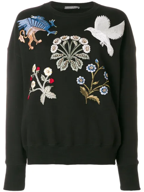 Alexander McQueen embroidered patch jumper Black 485345QJZ07