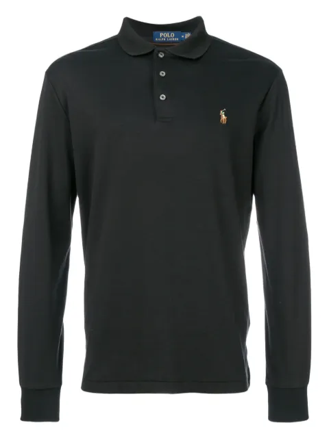 Polo Ralph Lauren long -sleeve polo Shirt Black 710671785002