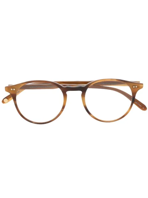 Garrett Leight Clune round-frame tortoiseshell glasses Brown CLUNE