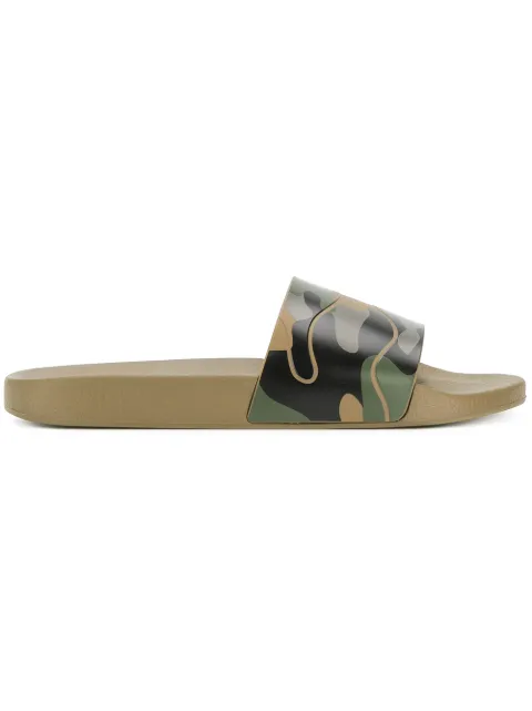 Valentino Garavani camouflage slides Green YS0873PCG