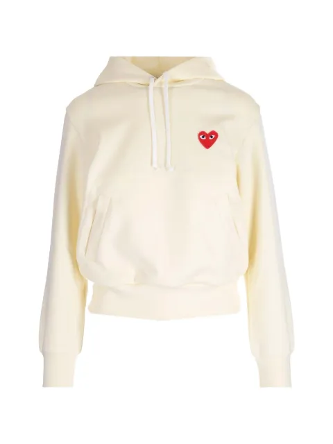 Comme Des Garçons Play heart-patch long-sleeve hoodie Neutrals P1T173