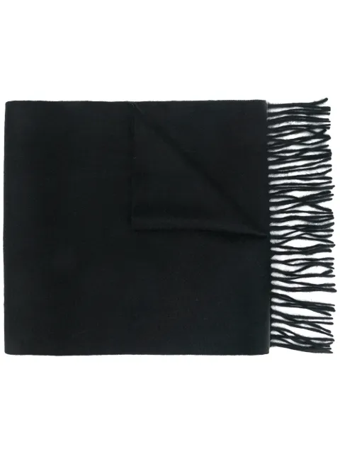 N.Peal woven ripple scarf Black NPA000107A
