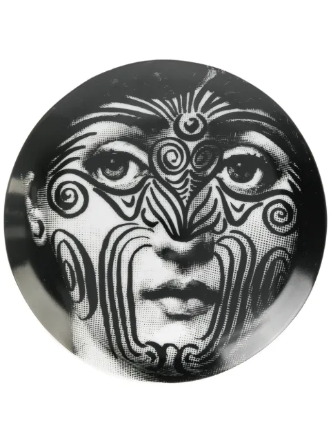 Fornasetti printed ceramic box Black P30X007