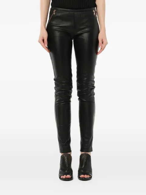 PUCCI zip-detail leather trousers Black 81LT9681846