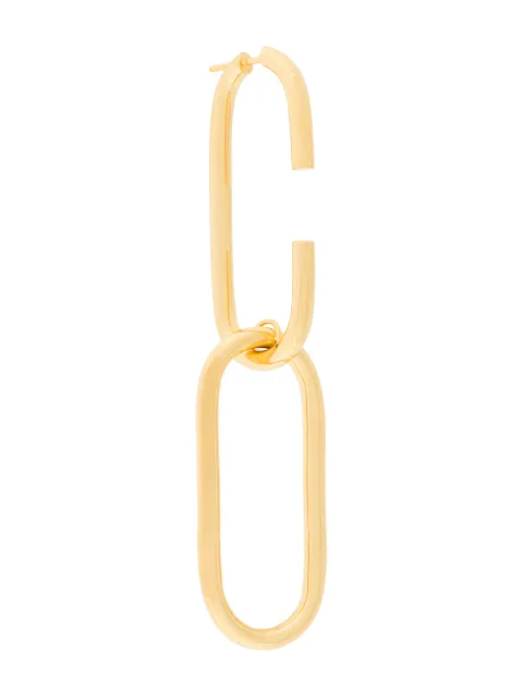 Maria Black Oval Link earring Metallic 100526