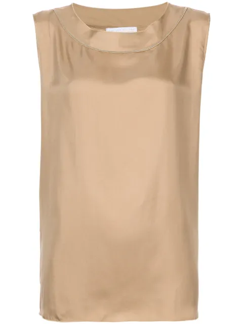 Fabiana Filippi sleeveless blouse Brown TP93717Y235
