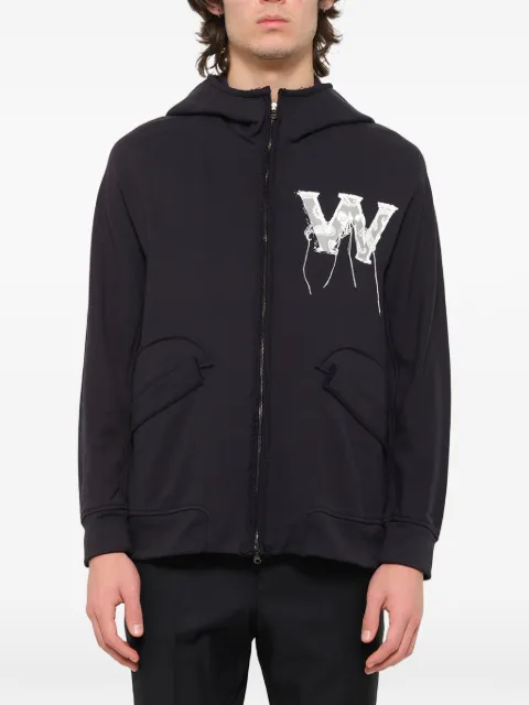 Wooyoungmi zipped hooded jacket Blue W173TR01702N