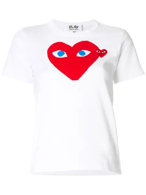 Comme Des Garçons Play heart-print T-shirt White P1T085
