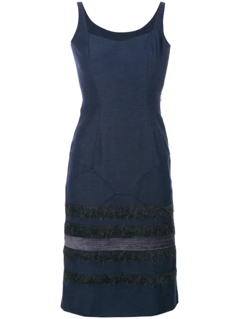 John Galliano Pre-Owned panelled midi dress Blue GAL092