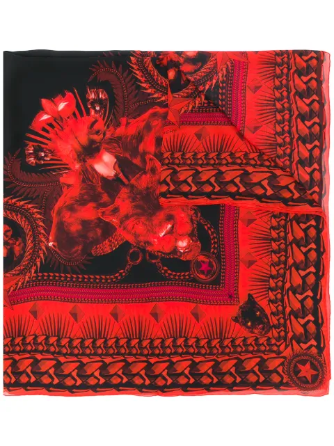 Givenchy patterned scarf Red BG02529871