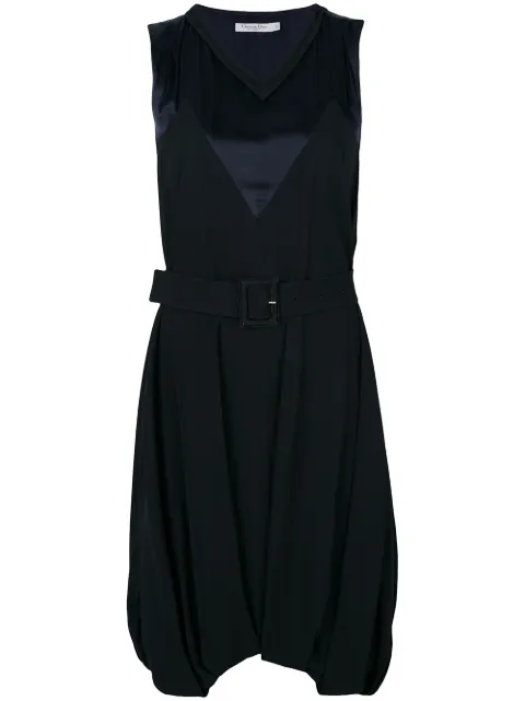 Christian Dior Pre-Owned 2000s belted balloon dress Black DIO323