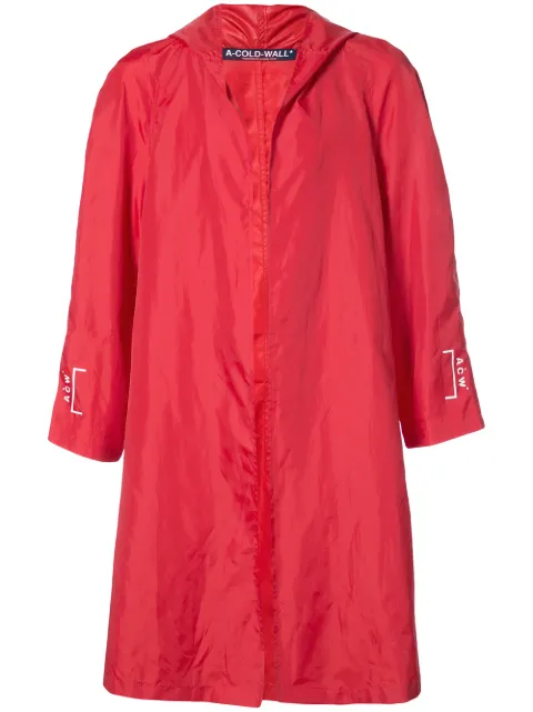 A-COLD-WALL* hooded raincoat Red ACW0005007