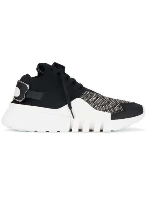 Y-3 ridged-sole sneakers Black CG3169AYEROWHTBLACK