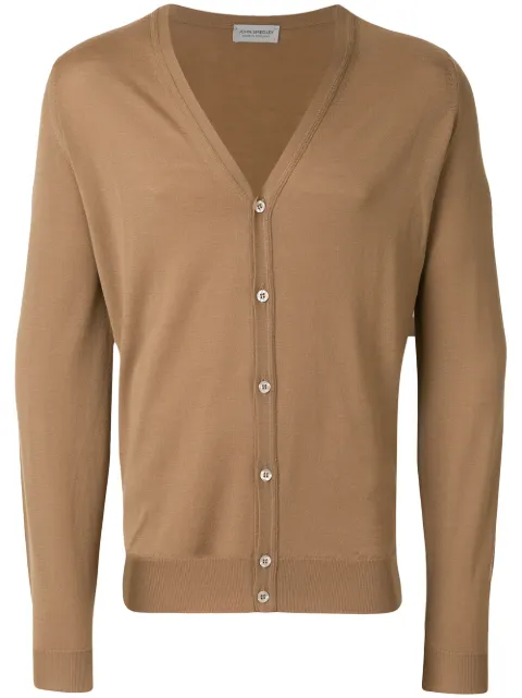 John Smedley v-neck cardigan Brown PETWORTHVNLS