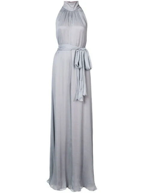 VOZ tie waist draped jumpsuit Grey VD07
