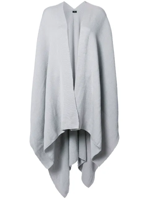 VOZ draped V-neck cape Grey VO04M