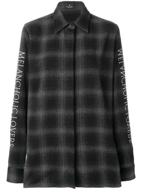 COUNTY OF MILAN check printed shirt Grey CWGA004F175082540801