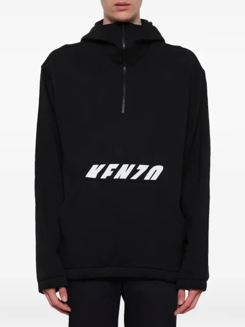 Kenzo zip neck hoodie Black F765SW4024ME