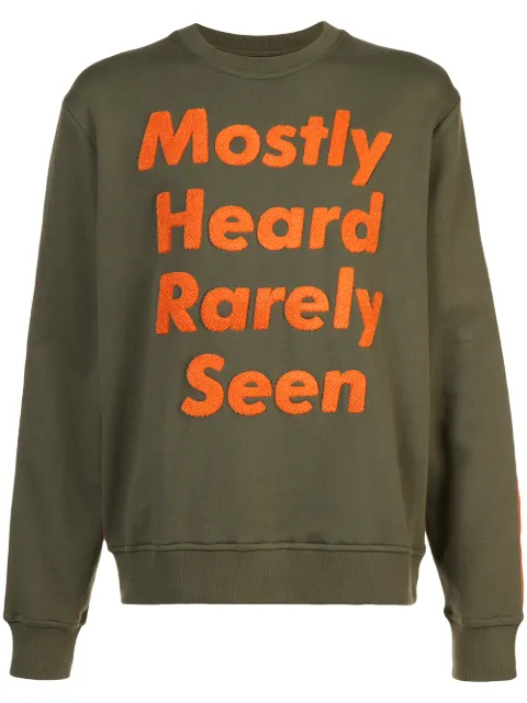 Mostly Heard Rarely Seen logo patch sweatshirt Green MH08AGK05