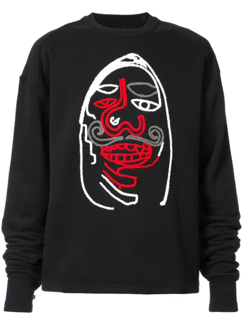 Haculla Field of Flowers sweatshirt Black HA08AGK02
