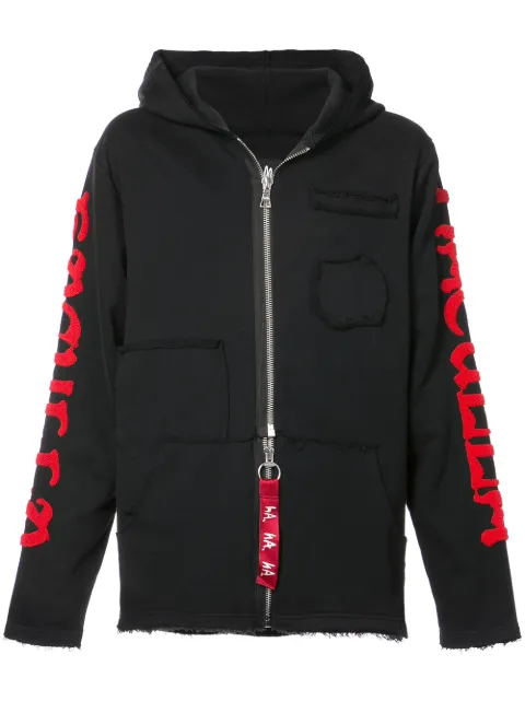 Haculla Shocked 2 Death hoodie Black HA08AGKH01