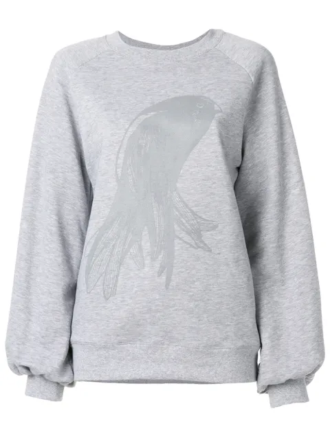 Ioana Ciolacu oversized printed sweatshirt Grey IDAW16SW01GRY