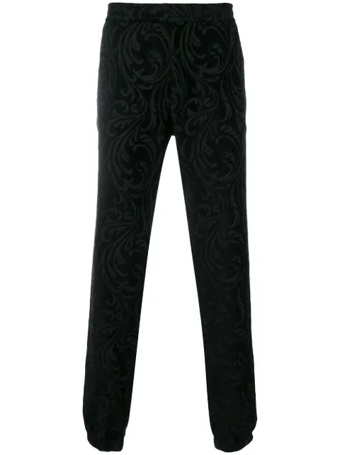 Versace Barocco texture trousers Black A79524A225081