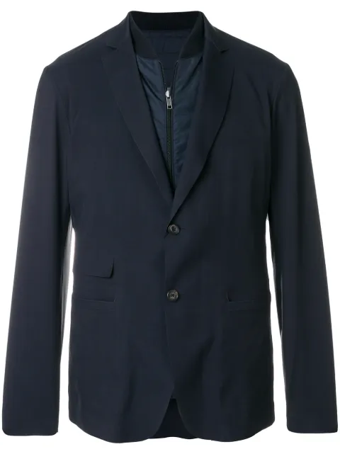 Liska double layer padded blazer jacket Blue 821883001720