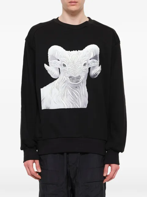 Juun.J x Shkret Maxim ram-print sweatshirt Black JC7841P305