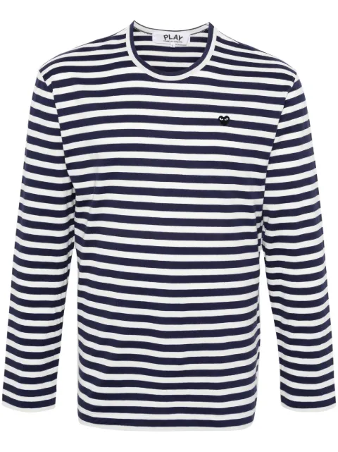 Comme Des Garçons Play striped T-shirt Blue P1T210