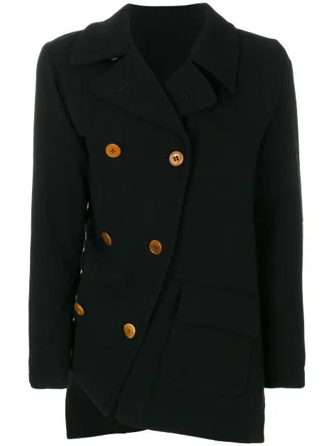 Comme Des Garçons Pre-Owned asymmetric short peacoat Black CDG207A