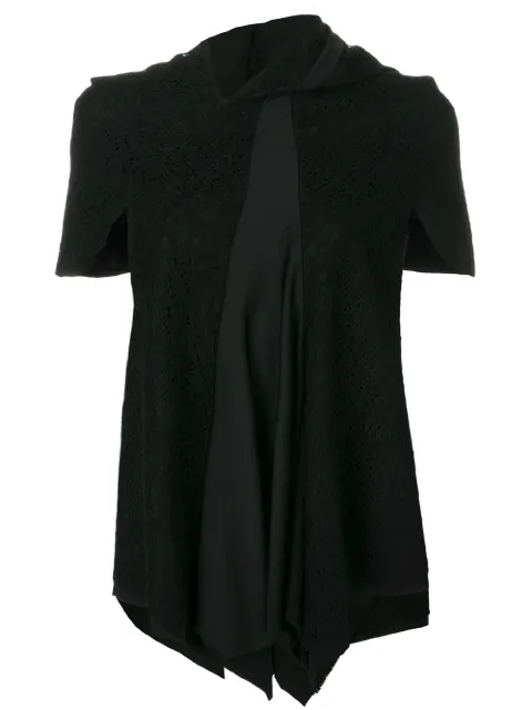 Comme Des Garçons Pre-Owned lace panelled blouse Black CDG840