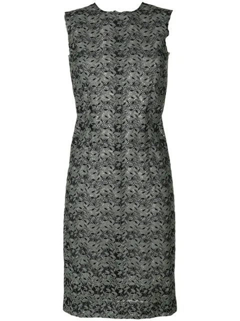 Comme Des Garçons Pre-Owned 1990s sleeveless lace dress Green CDG285A