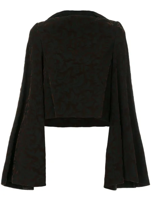 Comme Des Garçons Pre-Owned 1990 flocked wide-sleeve jumper Brown CDG839