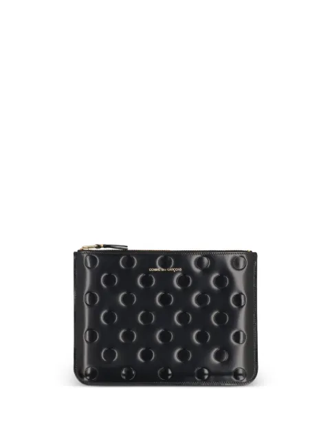 Comme Des Garçons Wallet embossed polka dots wallet Black SA5100NE