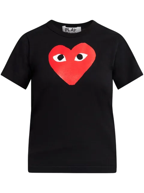Comme Des Garçons Play heart-print cotton T-shirt Black P1T111