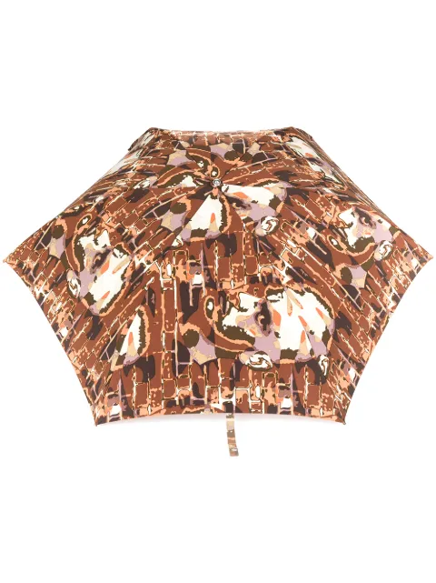 Jean Paul Gaultier Pre-Owned 1992 face-print umbrella Brown JPG1745