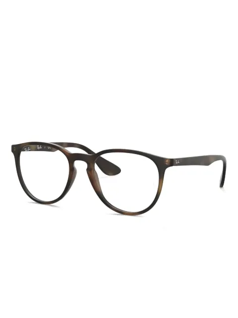 Ray-Ban round-frame glasses Brown RB7046