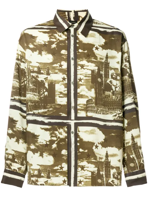Jean Paul Gaultier Pre-Owned London print shirt Green JPG946A