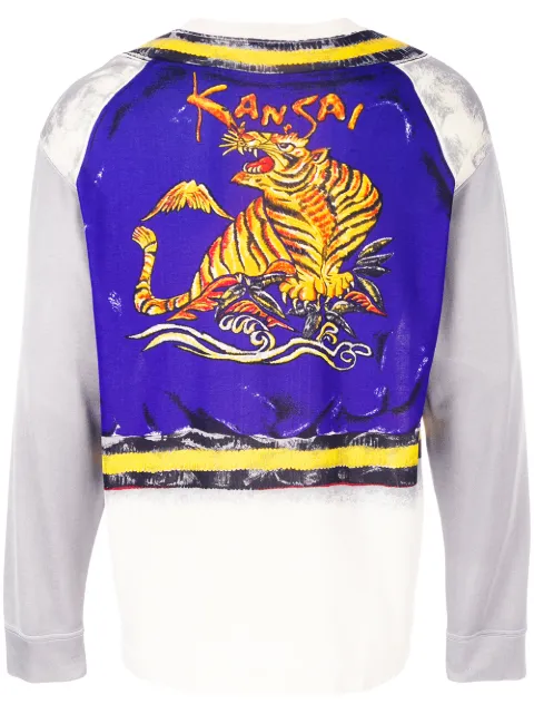 Kansai Yamamoto Pre-Owned 1990s trompe l'oeil print top Multicolour KY092