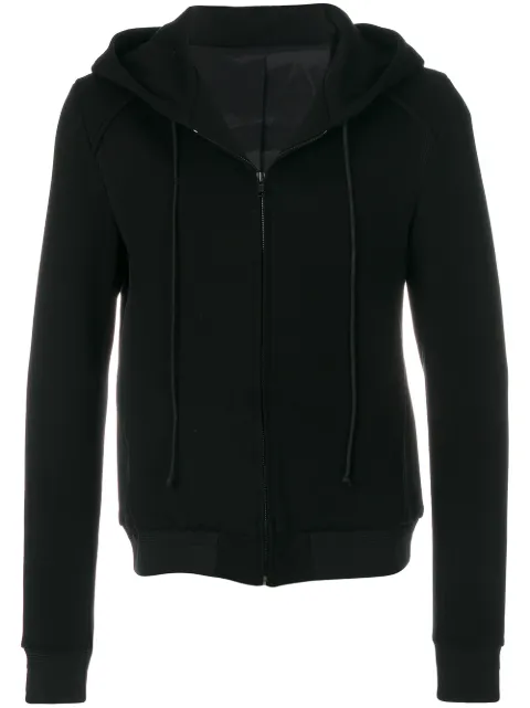 Juun.J logo-embroidered zip-up hoodie Black JC7941P045