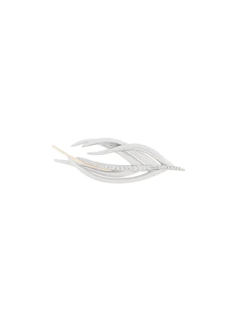 Shaun Leane White Feather diamond earring Metallic WHITEFEATHERLARGESILVERRIGHT