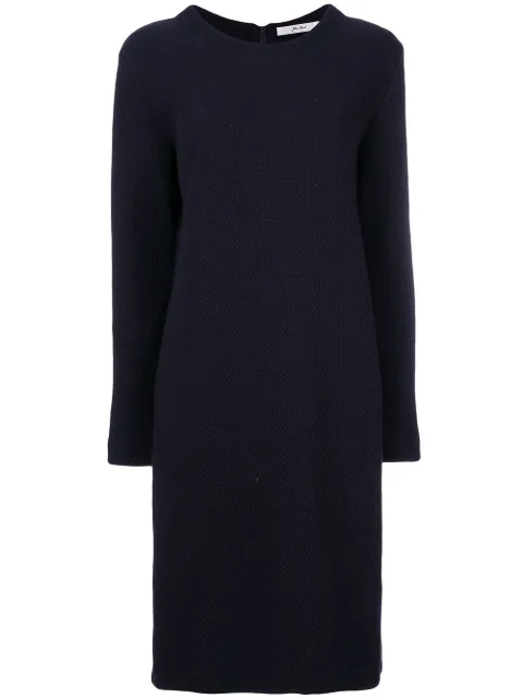 Julien David textured-knit dress Blue DLF1701