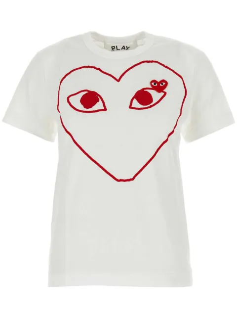Comme Des Garçons Play logo-print cotton T-shirt White P1T100