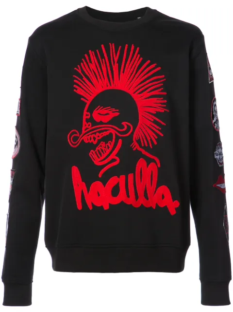 Haculla patch print sweatshirt Black HA08AGK04B