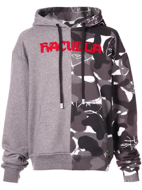 Haculla split camouflage hoodie Grey HA08AGKH05