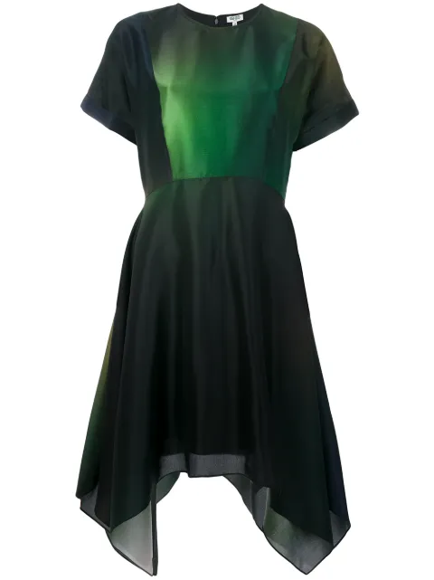 Kenzo soft flare dress Green F762RO19851A